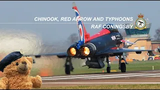 RAF Coningsby | Typhoons, Red Arrow and Chinook | Typhoon Display, Unrestricted Climb | 08.03.22