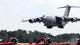 C-17 Globemaster Using Full Reverse Thrust