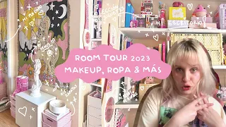 ROOM TOUR 2023 // Mi cuarto, colección de makeup, placard y más