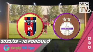 MOL Fehérvár FC - ÚJpest FC | 2-1 | Simple Női Liga | 10. forduló | MLSZTV