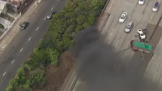 Watch: Scene of fiery crash on Highway 580 in Oakland