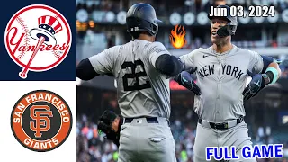 Yankees vs Giants Jun 03, 2024 FULL Game Highlights - MLB Highlights | 2024 MLB Season