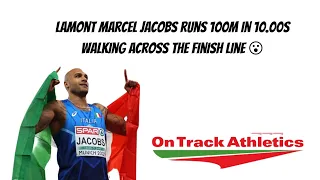 European Athletics Championship 2022 Lamont Marcel Jacobs - 100m in 10.00s walking across the line 🔥