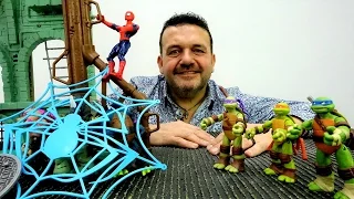 Juegos de Spiderman. Vídeos de juguetes Tortugas Ninja  para niños