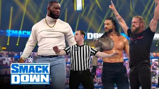 WWE July 10, 2021 - Roman reigns & Edge Vs. Omos Jordan Omogbehin : Smackdown 2021