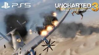 Uncharted 3: Drake's Deception Remastered - Nate Crashes The Plane 1080p PS5