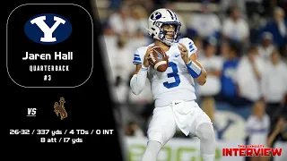 Jaren Hall - BYU QB #3 vs Wyoming (2022)