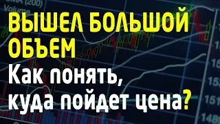 Анализ объемов. Вышел повышенный объем, как понять куда пойдет график? Трейдинг