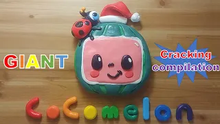 GIANT Christmas cocomelon clay cracking compilation 거대 크리스마스 코코멜론 점토 부수기 위주로 편집