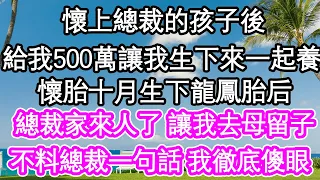 懷上總裁的孩子後，給我500萬讓我生下孩子一起養，懷胎十月看著剛生下的龍鳳胎，總裁家來人 讓我去母留子，不料總裁一句話 我徹底傻眼| #為人處世#生活經驗#情感故事#養老#退休