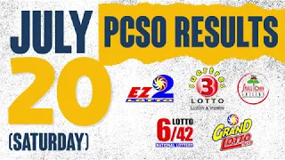 9PM PCSO Lotto Result Today | July 20, 2019 (Saturday)