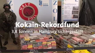 3,8 Tonnen Kokain: Rekordmenge in Hamburg sichergestellt