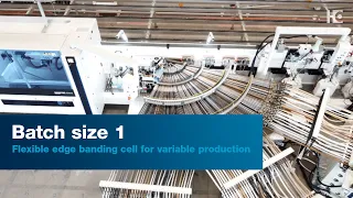 Flexible HOMAG edge banding cell for the variable production of components – Batch size 1