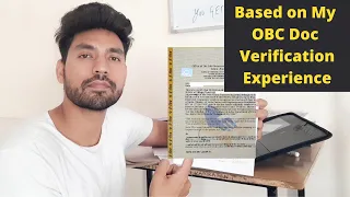 SSC CGL OBC Certificate | My OBC Document Verification Experience | Complete Detail