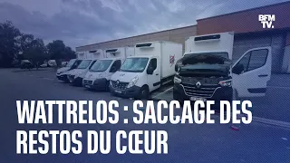 Un site logistique des Restos du cœur vandalisé dans le Nord, 12 camions saccagés