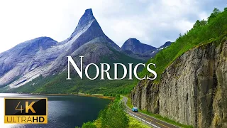 FLYING OVER THE NORDICS (4K Video UHD) - Peaceful Music With Stunning Beautiful Nature Video For TV