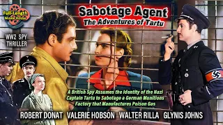 Sabotage Agent, The Adventures of Tartu (1943) — WW2 Spy Thriller / Robert Donat, Valerie Hobson