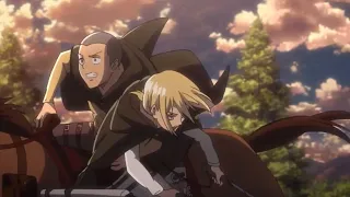 Historia save Ymir, Ymir chasing Connie and Sasha | Attack On Titan Season 2 Episode 11