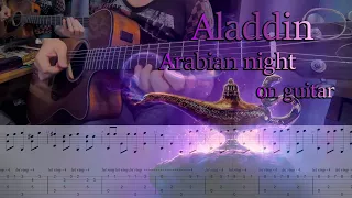 Aladdin - Arabian nights on guitar (tab, notes, tutorial)