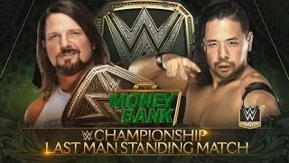 AJ Styles vs Shinsuke Nakamura Full Match   WWE Money In The Bank 2018 Last Men Standing Champions