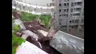 Floods cause road collapse in China | CCTV English