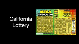 Mega Crossword - California Lottery $5 (August 2023)