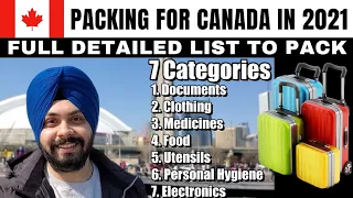 Packing for Canada in 2021 - Detailed Packing List | What to pack for Canada International Students