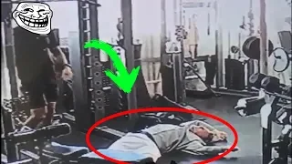 The man collapsed in the gym