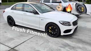 Installing New Wheels/Tires On My AMG (C43/C450 Flush Fitment)🔥