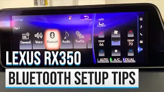 Lexus RX 350 Bluetooth Setup Tips