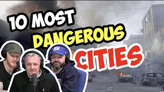 The 10 MOST DANGEROUS CITIES in AMERICA REACTION!! | OFFICE BLOKES REACT!!