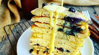 Blueberry Custard Pancakes Recipe (VIDEO)