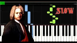 Bach - Minuet in G Minor (BWV Anh.115) - Easy Piano Music - SLOW