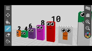 Numberblocks Draw Bricks counting by 2's