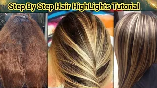 Global Highlight wIth Base Color & Grey Coverage || Step by Step Hair Highlights For Beginners