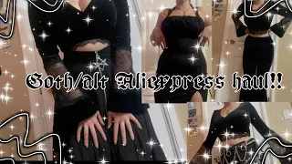 HUGE $300 GOTH ALIEXPRESS HAUL/TRY ON!!!!