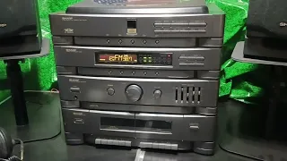 1992 Sharp SC1700CD stereo system, CP-C472 speakers, 25 watts per channel RMS.