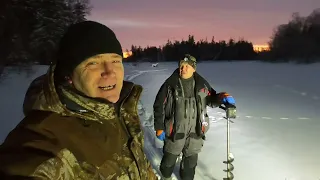 ДУМАЛИ ГЛУХОЗИМЬЕ НО ЩУКА ХВАТАЕТ ЖИВЦА! РЫБАЛКА НА ЖЕРЛИЦЫ В МОРОЗНЫЙ ДЕНЬ НА ЕТЫ-ПУРЕ, РАЗМИНКА)!