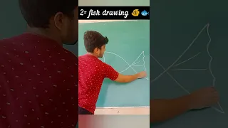 2 = fish drawing 🐠 #shorts #art #drawing #viral #shortsfeed #ytshorts #youtubeshorts #easy