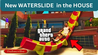 GTA 5: Water Slide Outside the Premium Luxury House in GTA 5 | Waterslide GTA 5  #gaming #gta5