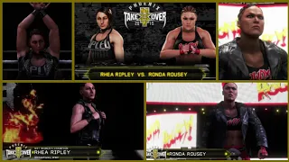 WWE 2K2O Rhea Ripley vs Ronda Rousey