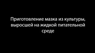 Приготовление мазка из культуры, выросшей на ПЛОТНОЙ питательной среде