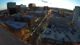 Downtown Albuquerque early Saturday Night (4K)