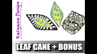 Polymer clay leaf cane tutorial + bonus - 584