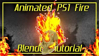 🔥 PS1 Style Animated FIRE Texture from scratch | Blender Tutorial