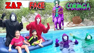 O ÚLTIMO A CAIR NA PISCINA VENCE COM O FACE ZAP CORINGA VILÃO DERROTAMOS OS FACES PRENDEMOS CORINGA