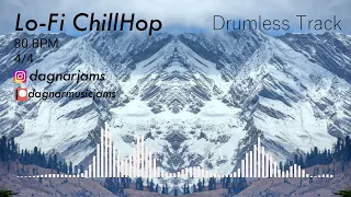 Lo-Fi ChillHop - Drumless Track | 80 BPM | No Drums | Backing Track Jam For Drummers