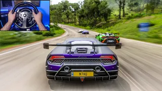 Lamborghini Huracán Performante - Goliath Race - Forza Horizon 5 | Steering Wheel Gameplay