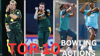 Top 10 Techniquically Correct Bowling Actions  Slow-Motion