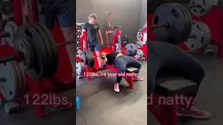 New bench pr @122lbs, 14 year old natty.